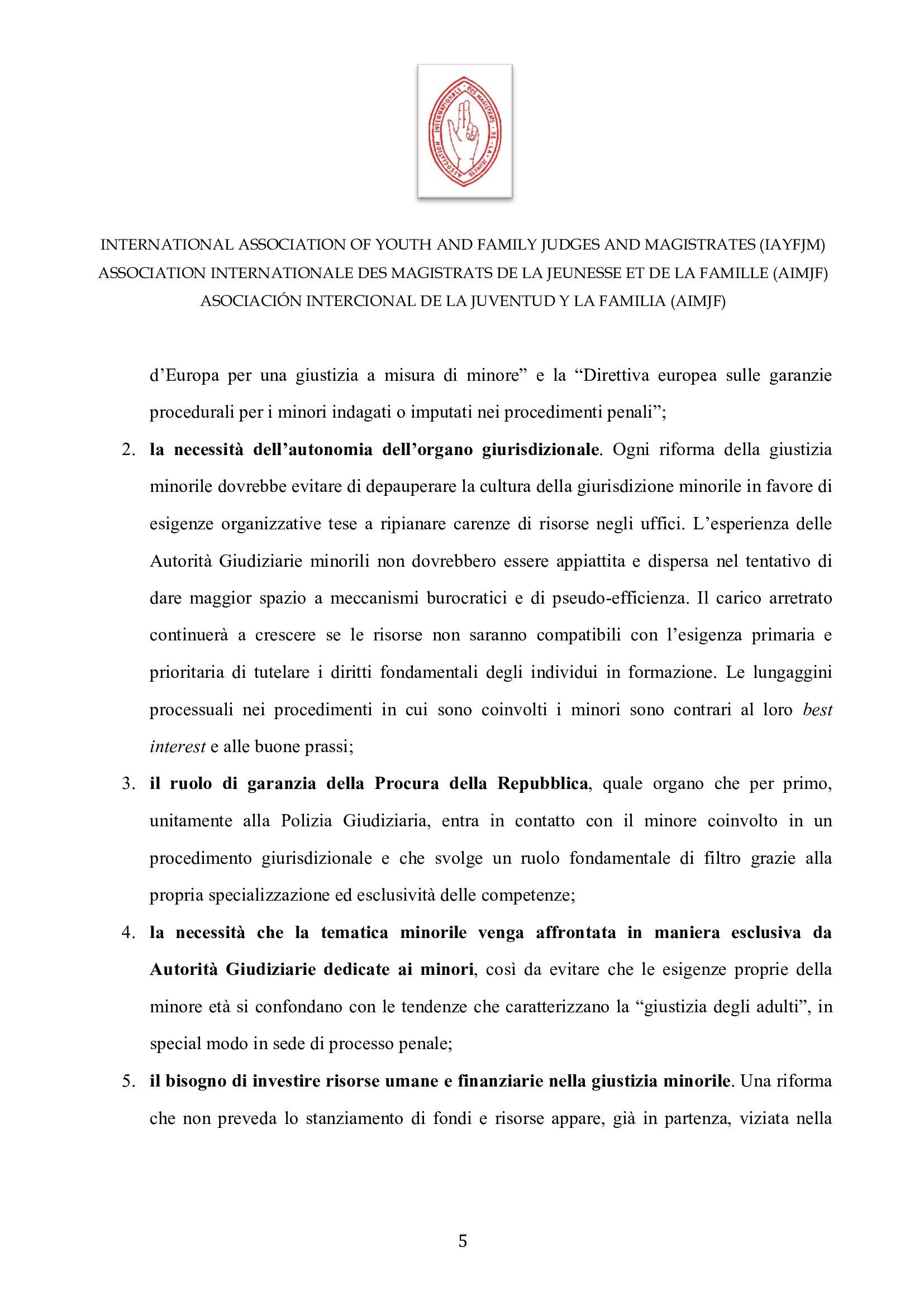 IAYFJM Statement on the Italian Juvenile Justice R 004