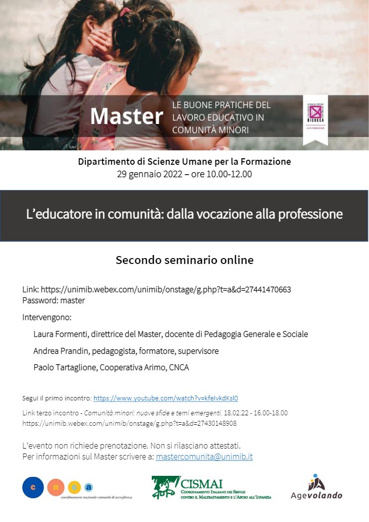 18 dicembre 2021 locandina seminario Master