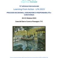 20-22 ottobre. Possagno (Tv). Learning From Action - LFA 2023 | Processi decisionali, assunzione di responsabilità e convivenza 